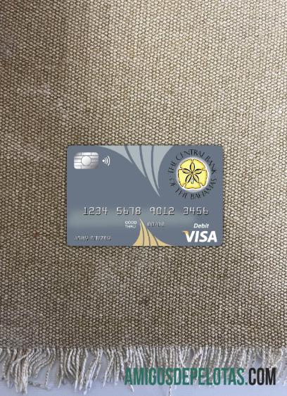 Bahamas Banco Central Visa Card Photolook Front exemplo